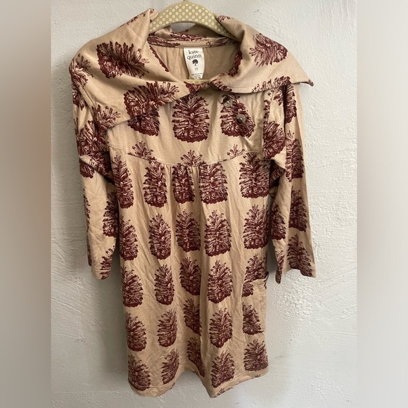 Kate Quinn Beige and Brown Pinecone Dress - Picture 1 of 5